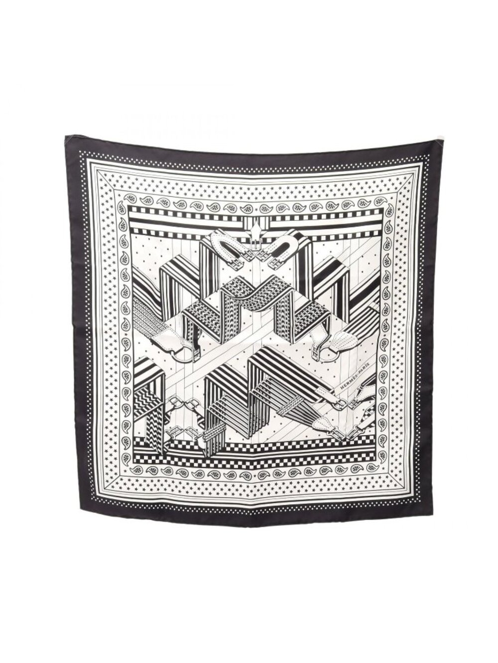 Hermes Scarf Carre 55 Sangles en Zigzag Silk